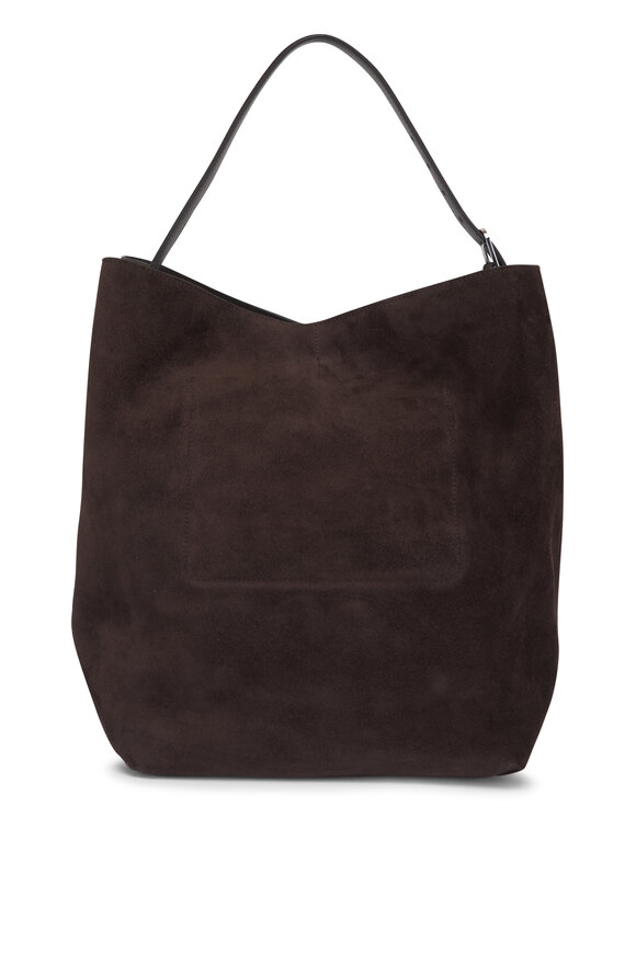 Totême Brown Suede Belted Tote - view 4