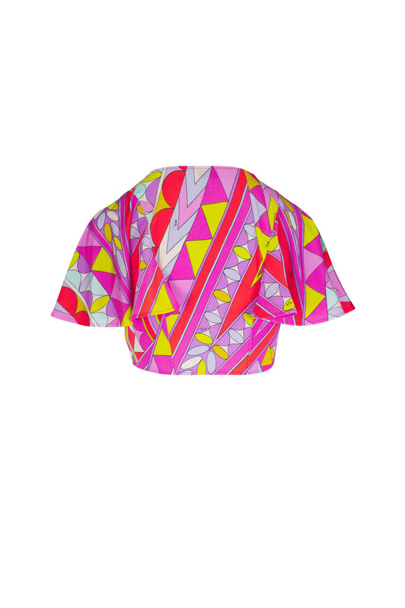 Pucci Multicolor Manuba Print Knotted Top - view 3