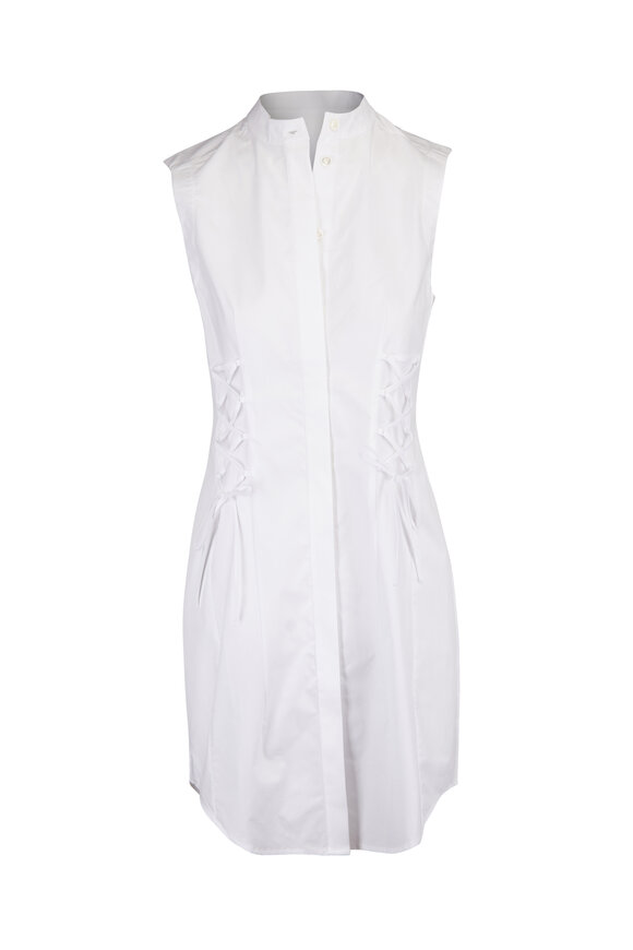 Hevron Thea Cloud Cotton Tie Mini Dress - view 1