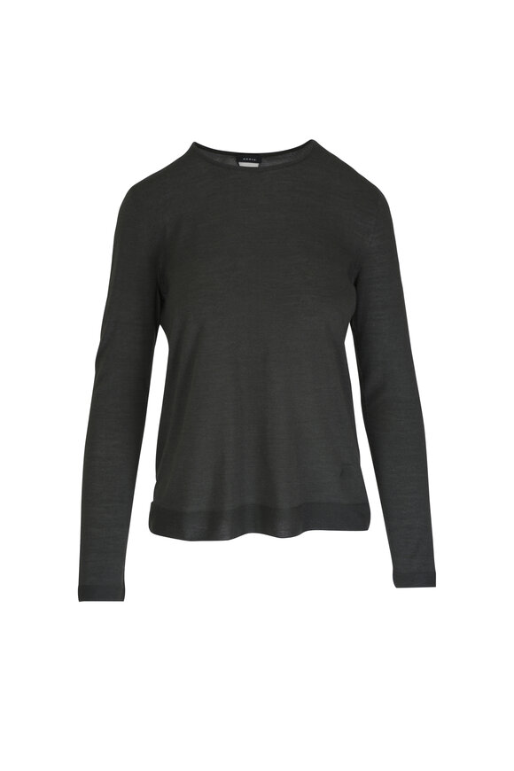 Akris - Kale Cashmere & Silk Knit Crewneck Top 