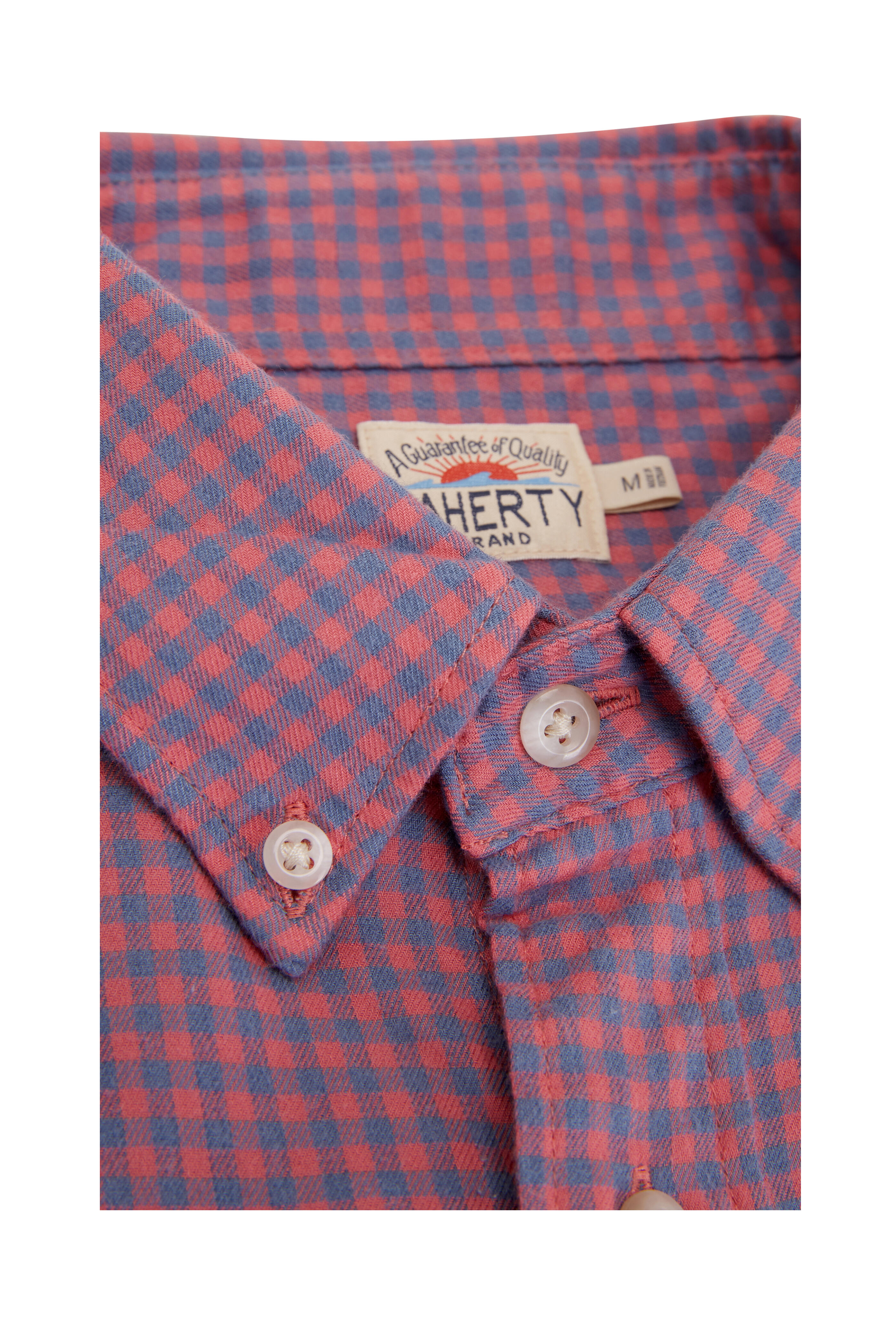 Faherty Brand - Movement™ Blue Rose Gingham Flannel Button Down