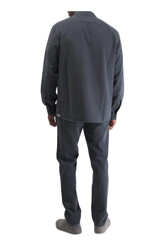 Isaia - Stone Bone Cotton & Cashmere Over Shirt 