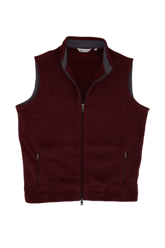 Peter Millar - Crown Claret Sweater Fleece Vest