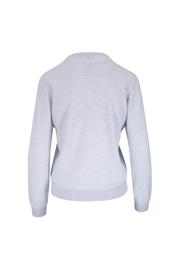 Loro Piana Sergio Light Blue Crewneck Sweater - view 2