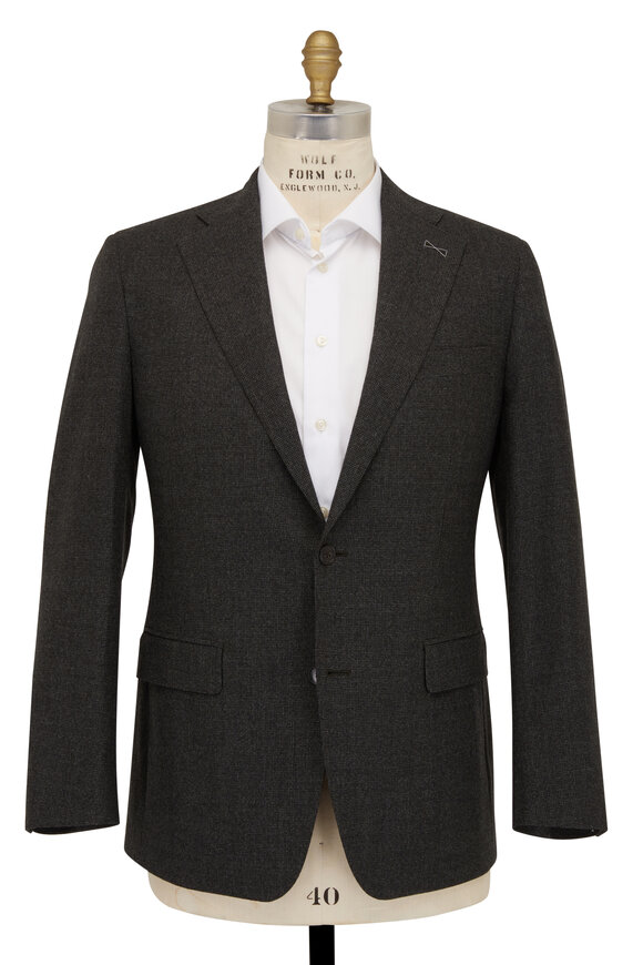 Atelier Munro - Dark Green Mini Houndstooth Wool Suit