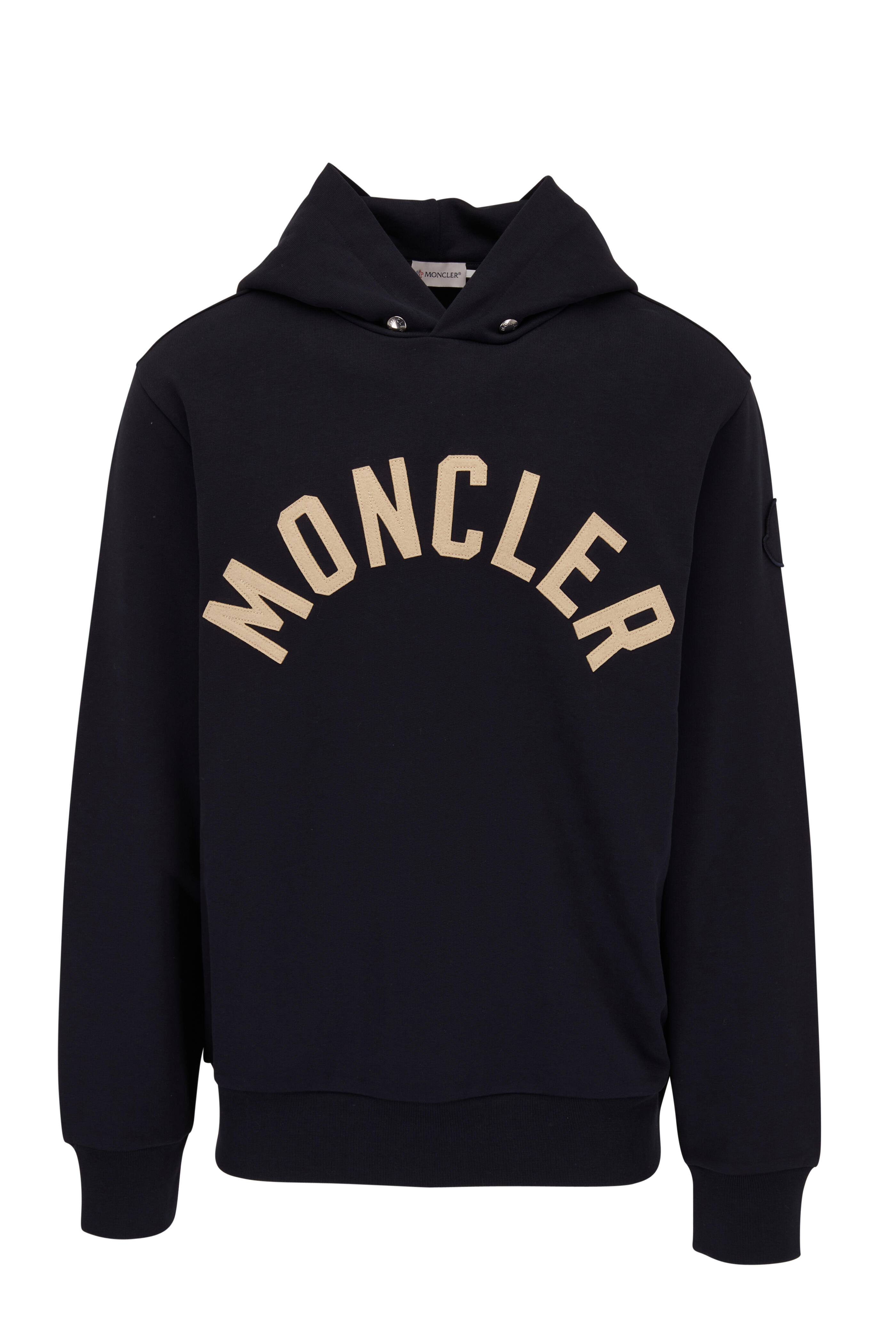 Moncler Navy Logo Hoodie Mitchell Stores