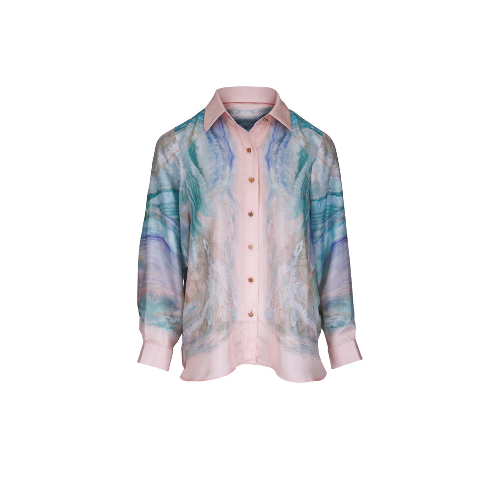 Tシャツ・カットソー Zimmermann Skin pink viscose Illuminate blouse Zimmermann Illuminate Shirt in Pink | Lyst
