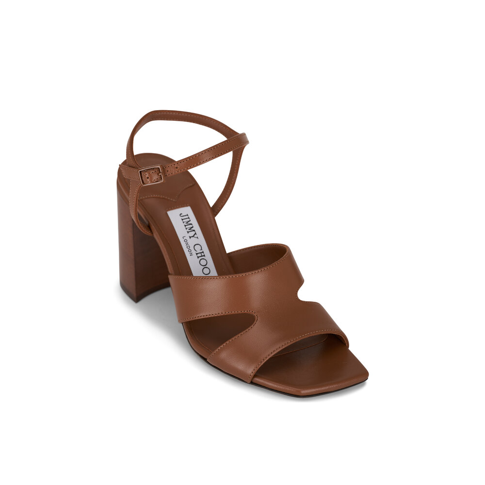 足元 おしゃれ♪【JIMMY CHOO】エルシー / モダン / エレガント Jimmy Choo - Ellison Latte White Leather Mule, 45mm