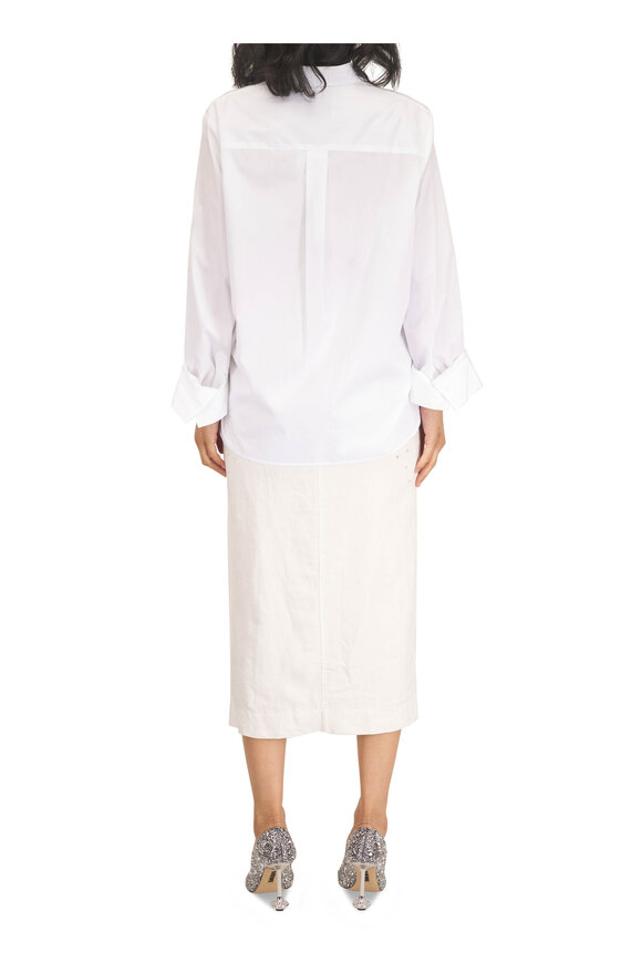 TWP New Morning After White Cotton Button Down Shirt - view 4