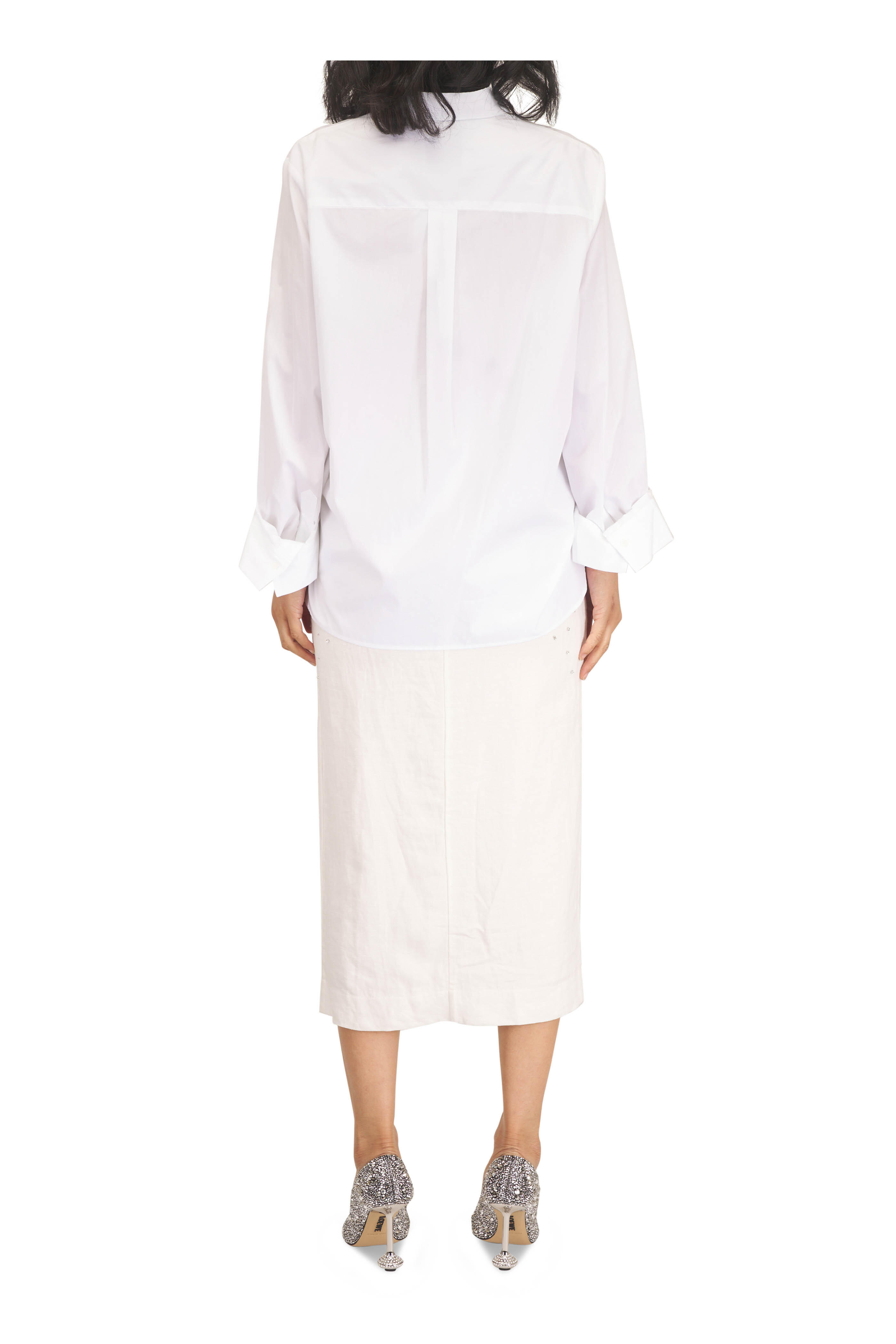 TWP - New Morning After White Cotton Button Down Shirt - view 4