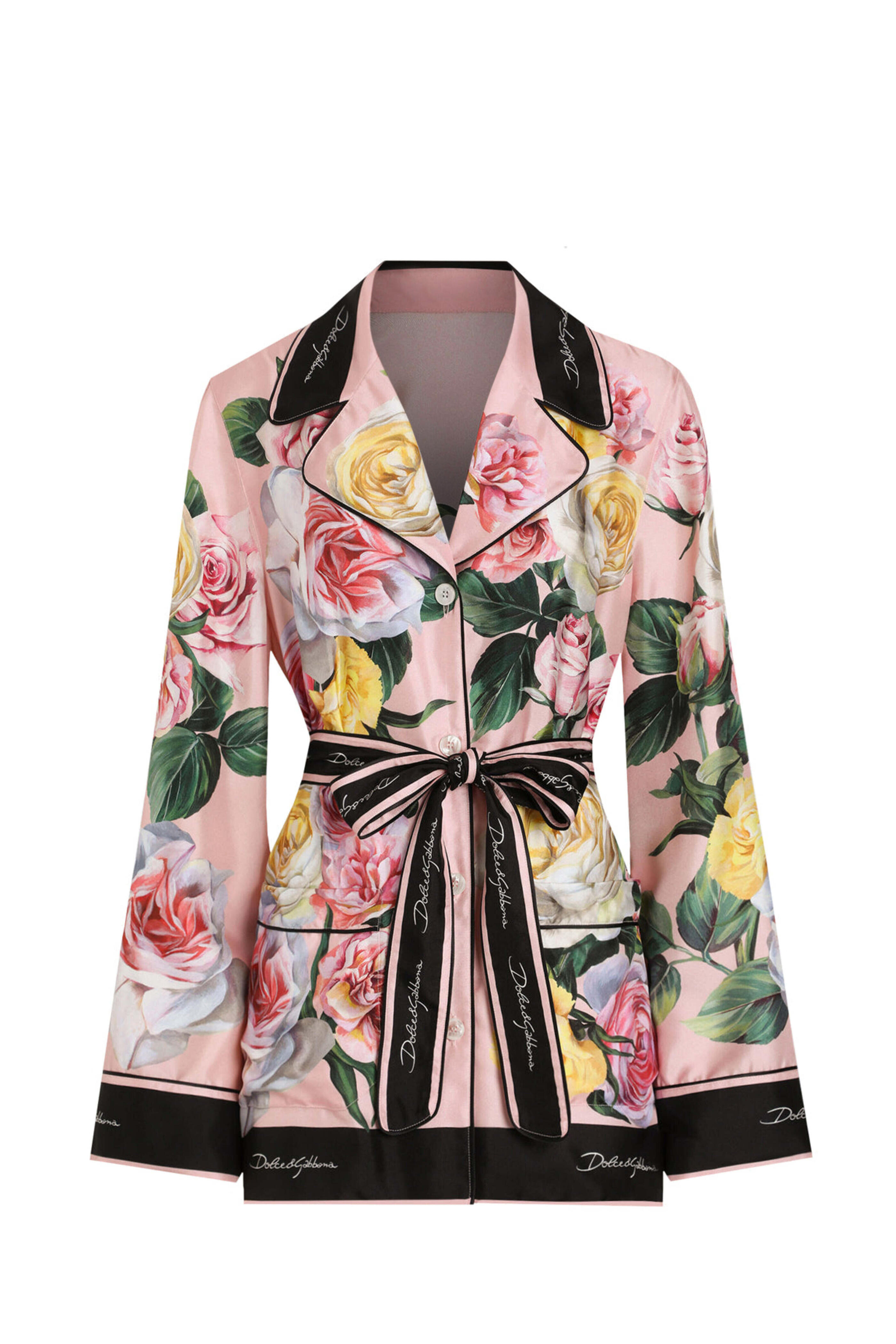 Dolce & Gabbana - Roses & Peonies Belted Blouse