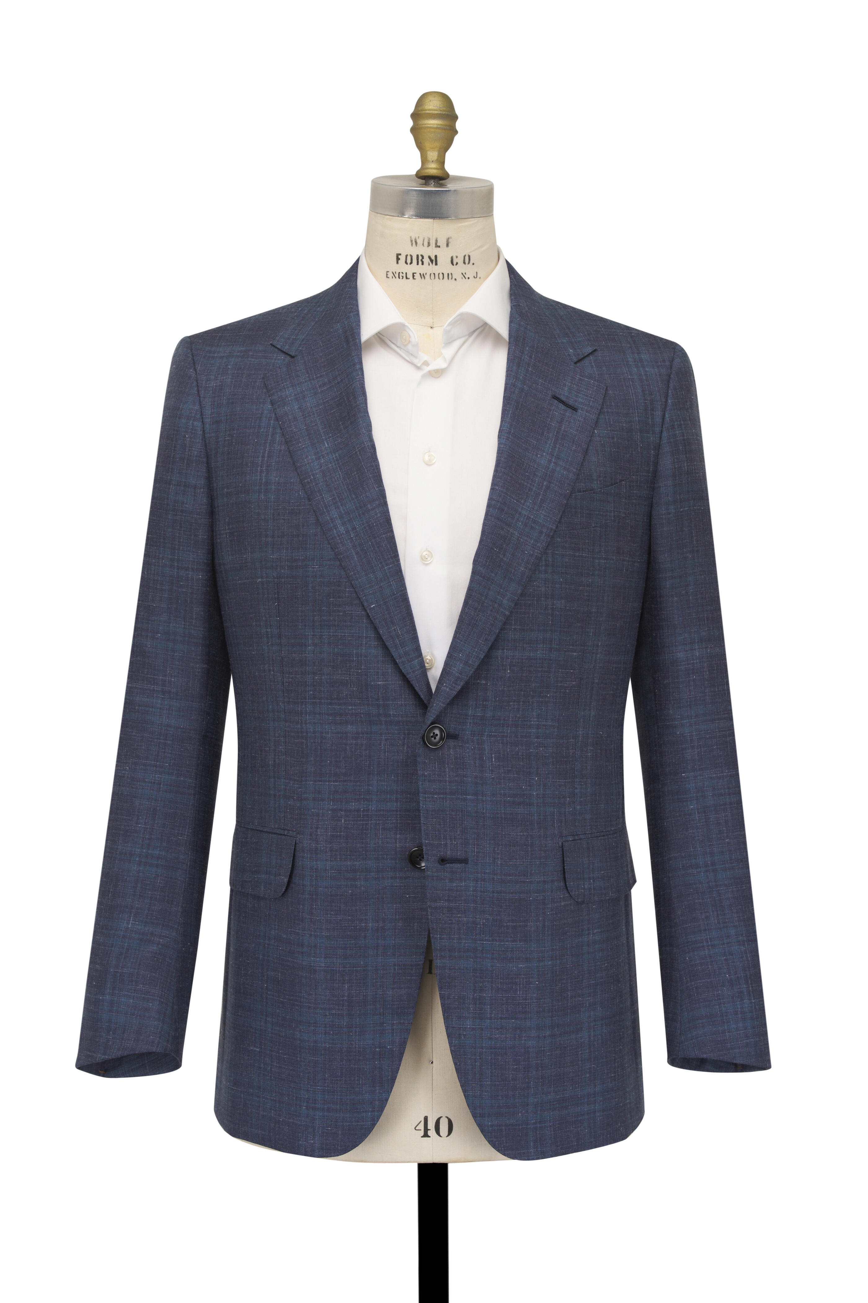 Zegna - Blue Check Wool, Silk, Cashmere & Linen Sport Coat