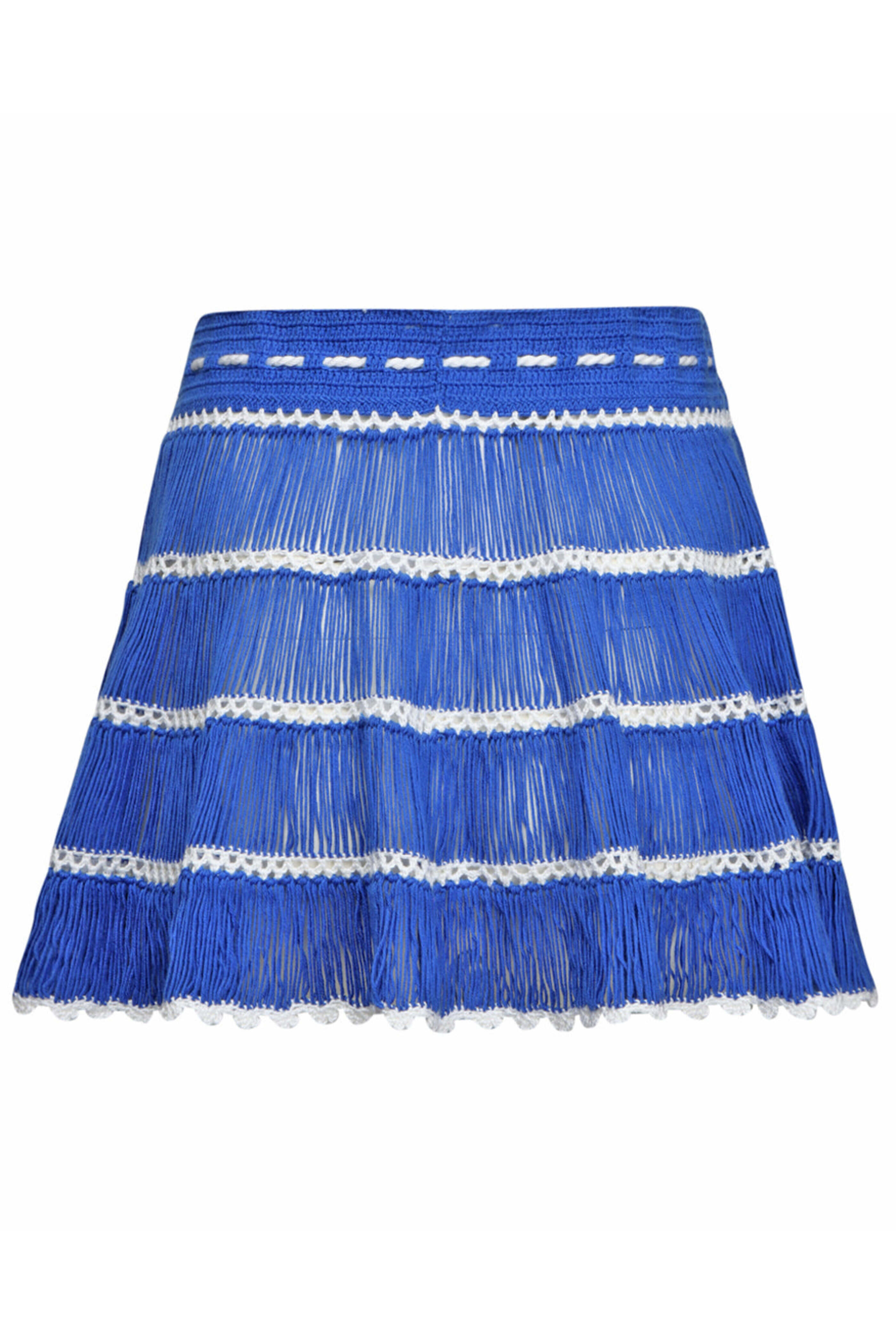 My Beachy Side - Navy Crochet Bonbon Mini Skirt