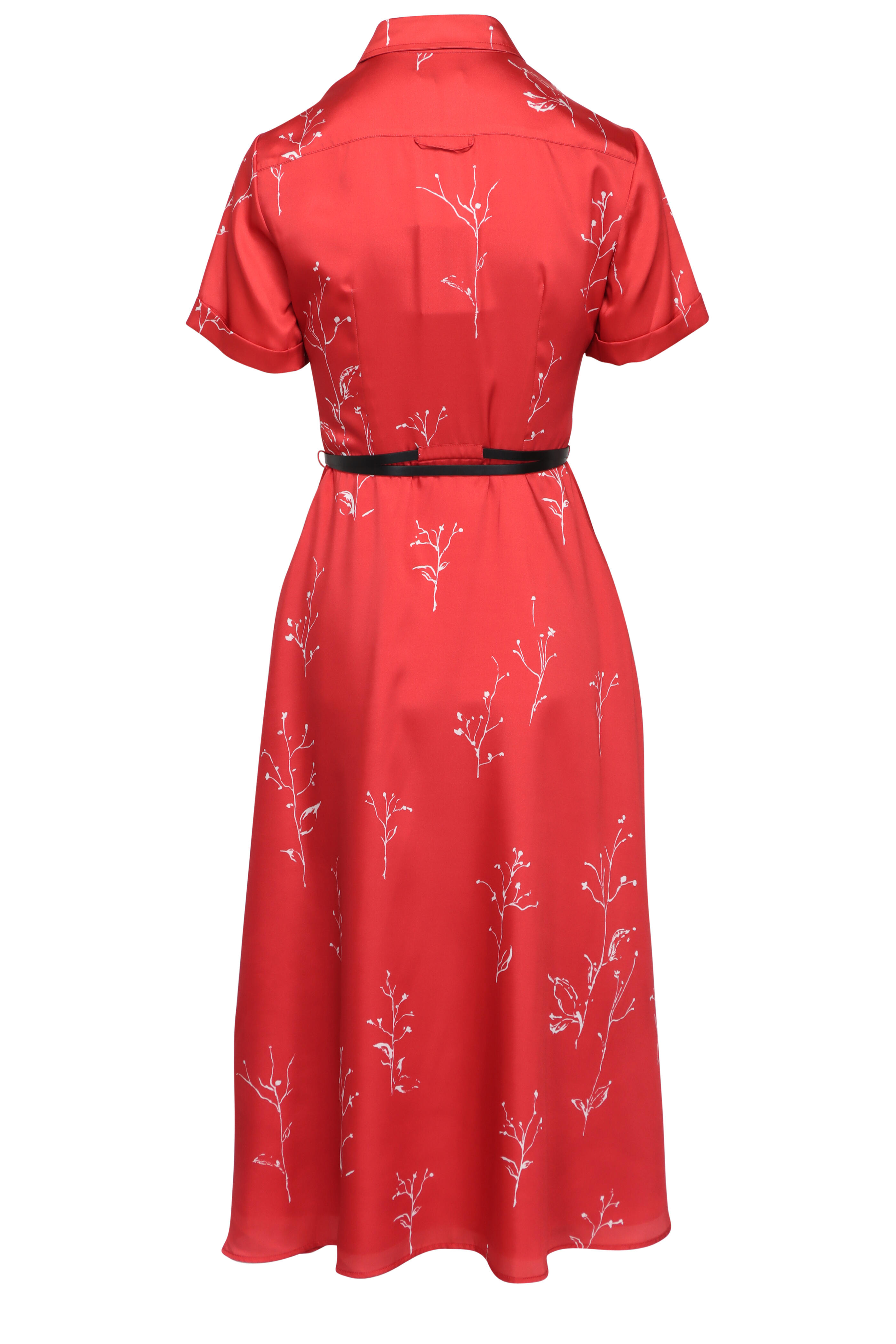 Altuzarra - Kiera Grenadine Botanical Belted Midi Dress