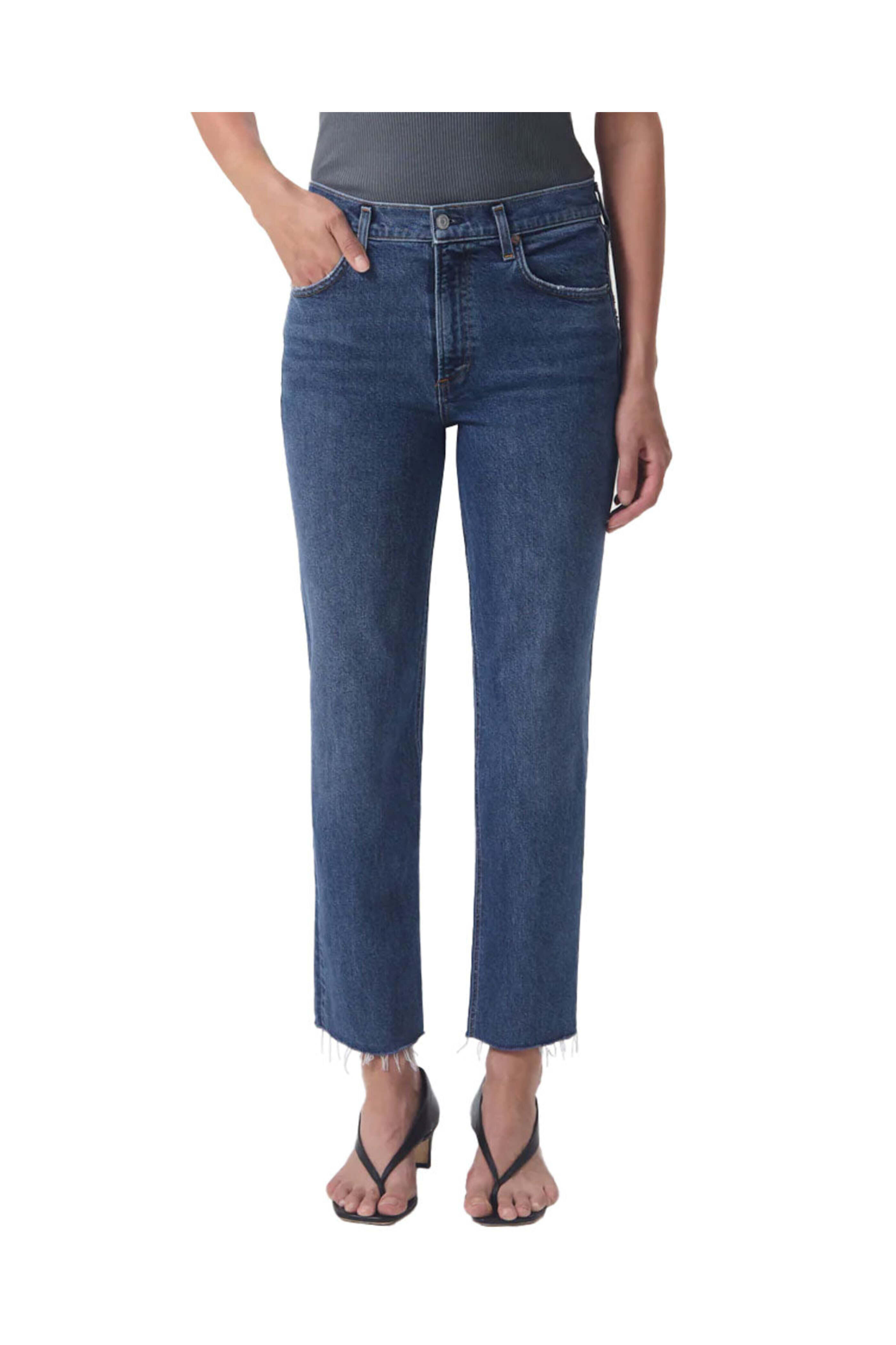 Agolde - Mid Rise Straight Crop Kye Jean in Mirage