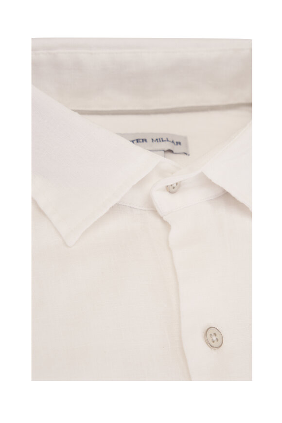 Peter Millar - Coastal White Linen Sport Shirt