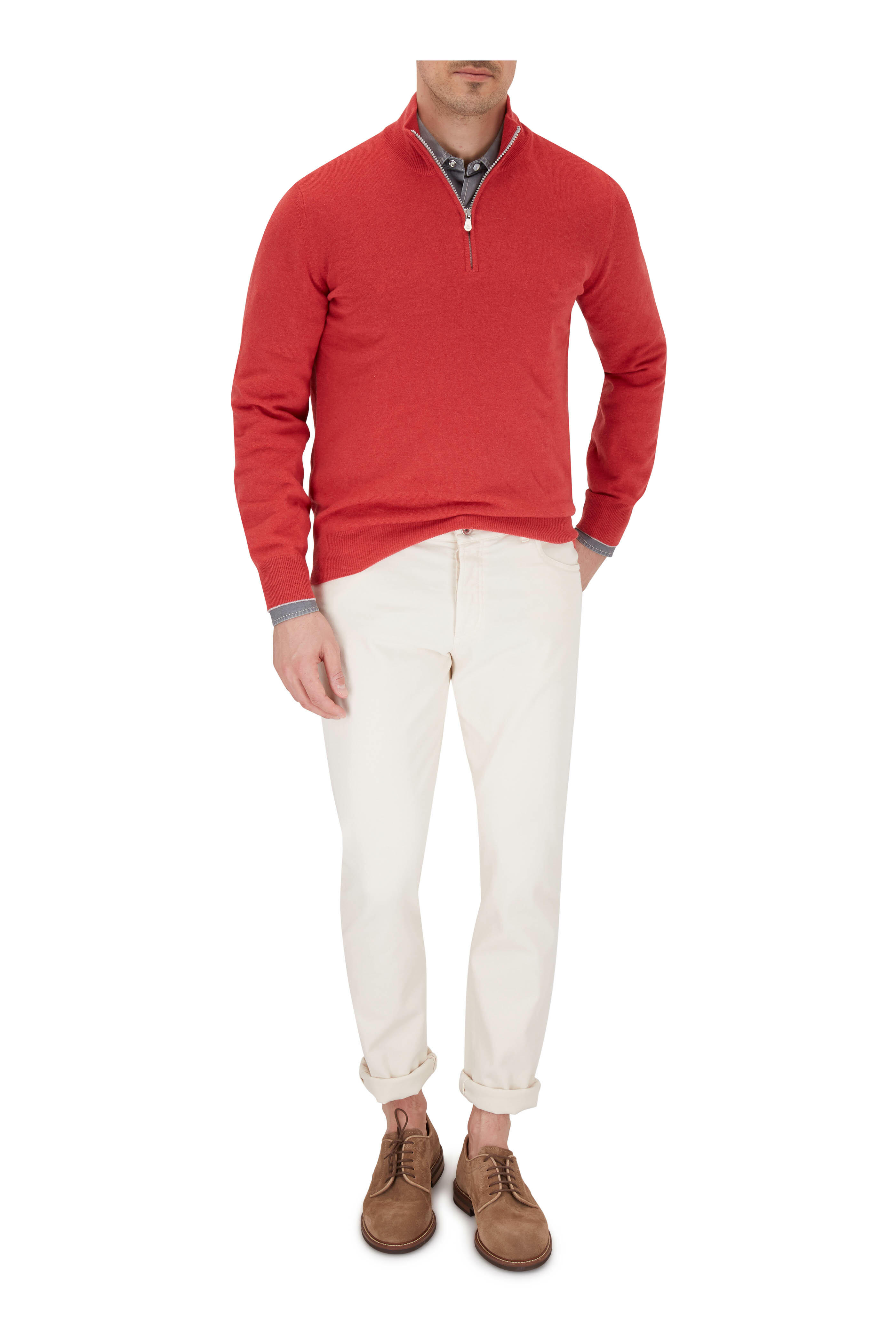 BRUNELLO CUCINELLI: cashmere sweater - Red