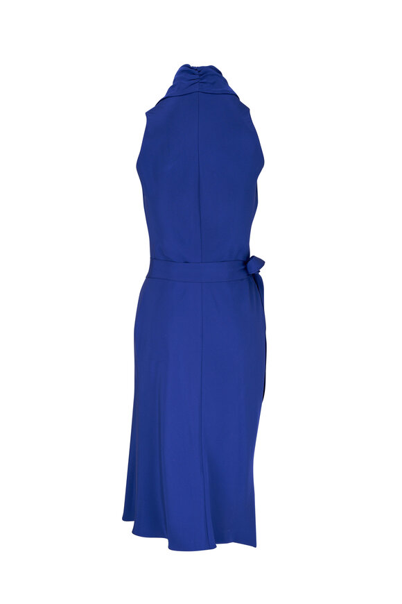 Peter Cohen - Victor Lapis Blue 4-Ply Silk Midi Dress