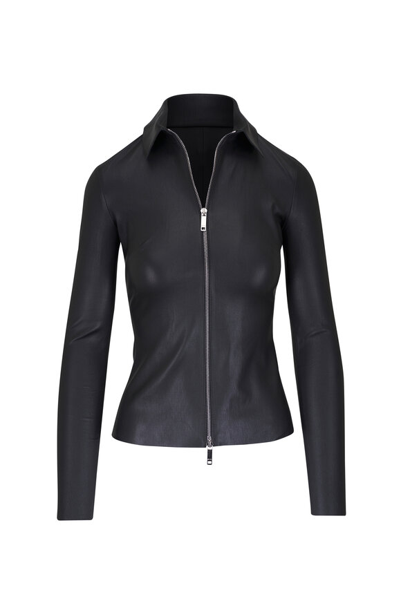 Jitrois Agatha Black Leather Shirt