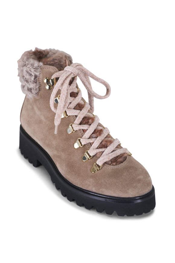 AGL Goldie Mountain Taupe Suede Laceup Boot