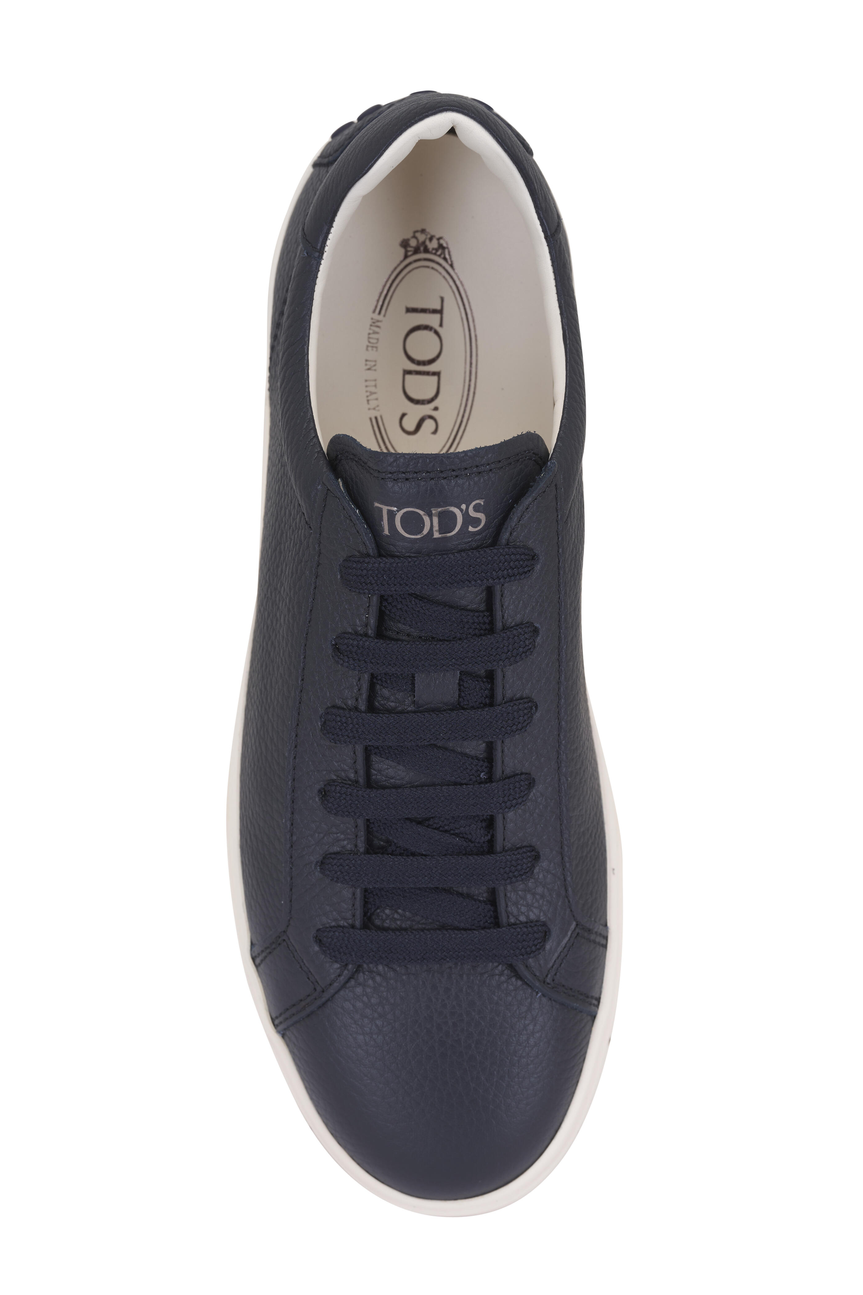 Tod's - Blue Leather Low Top Sneaker | Mitchell Stores