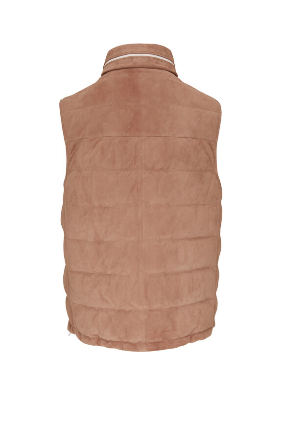 Brunello Cucinelli - Quilted Suede Down Vest