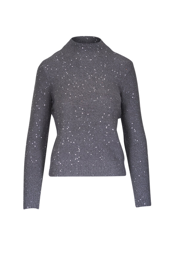 Kinross Pewter Sequin Sweater