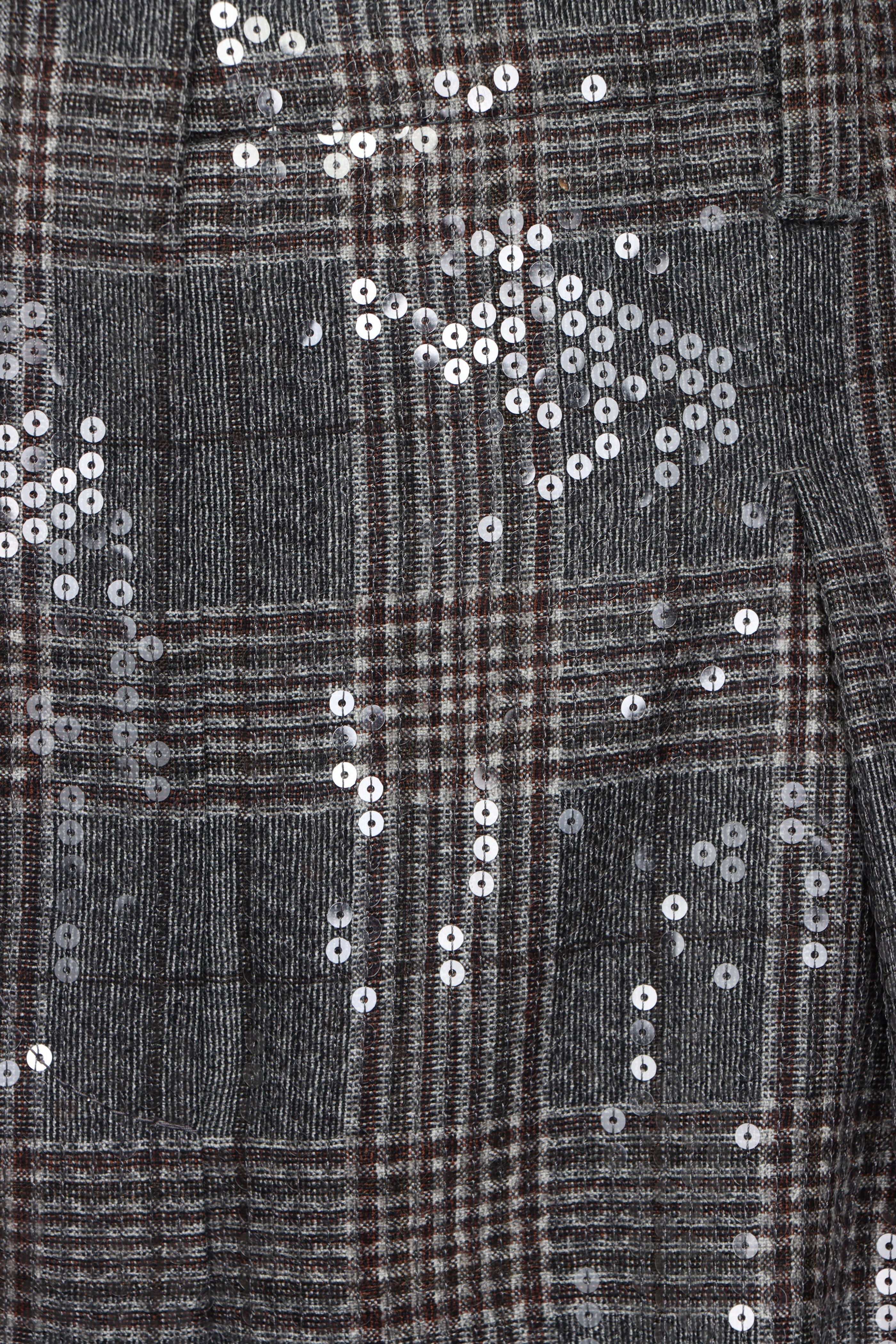 Brunello Cucinelli - Anthracite Galles Paillette Pant