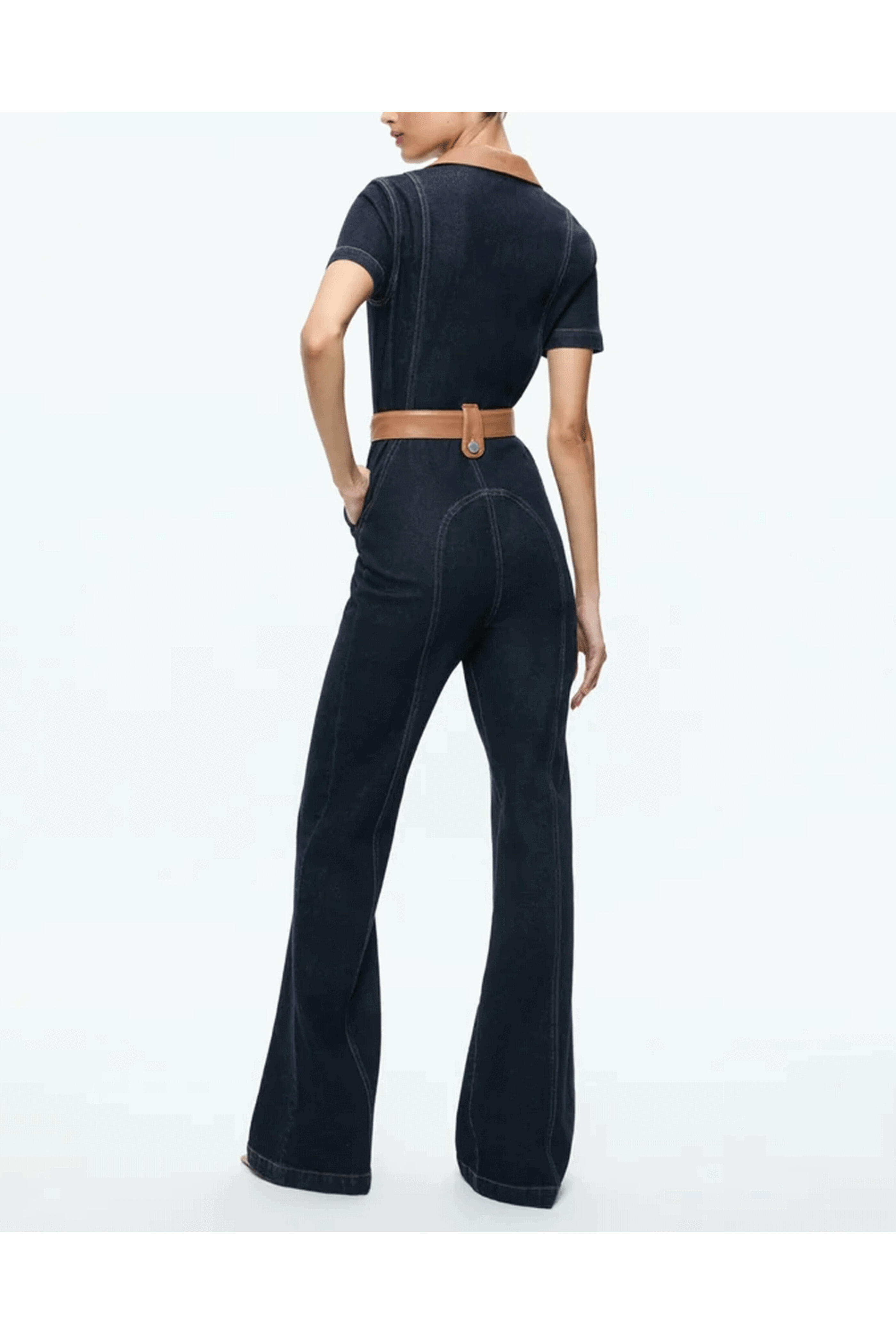 ALICE+OLIVIA ワイドレッグジャンプスーツ BELDEN Alice + Olivia BELDEN ジャンプスーツ - Black & Off White