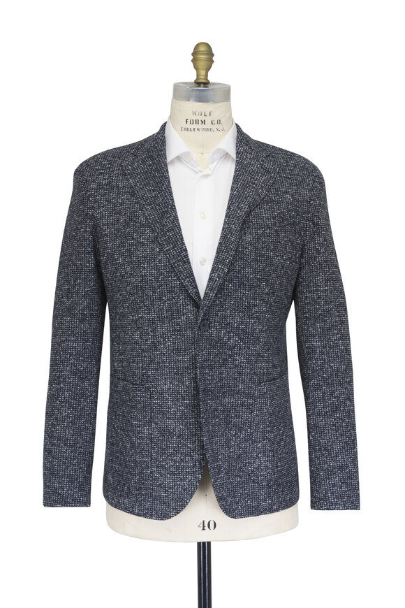 Paul & Shark Blue Single-Breasted Jersey Sportcoat - view 2