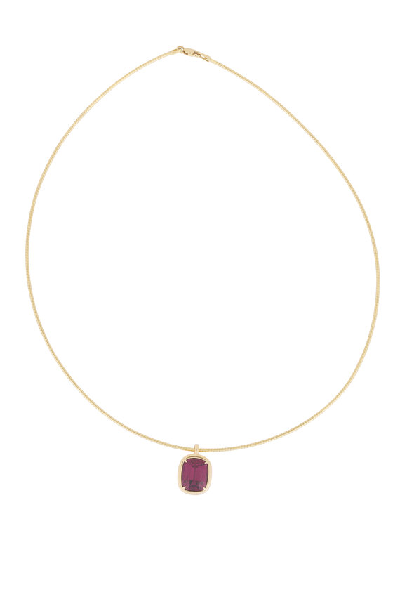 Vanessa Cush Umbalite Garnet Pendant Necklace