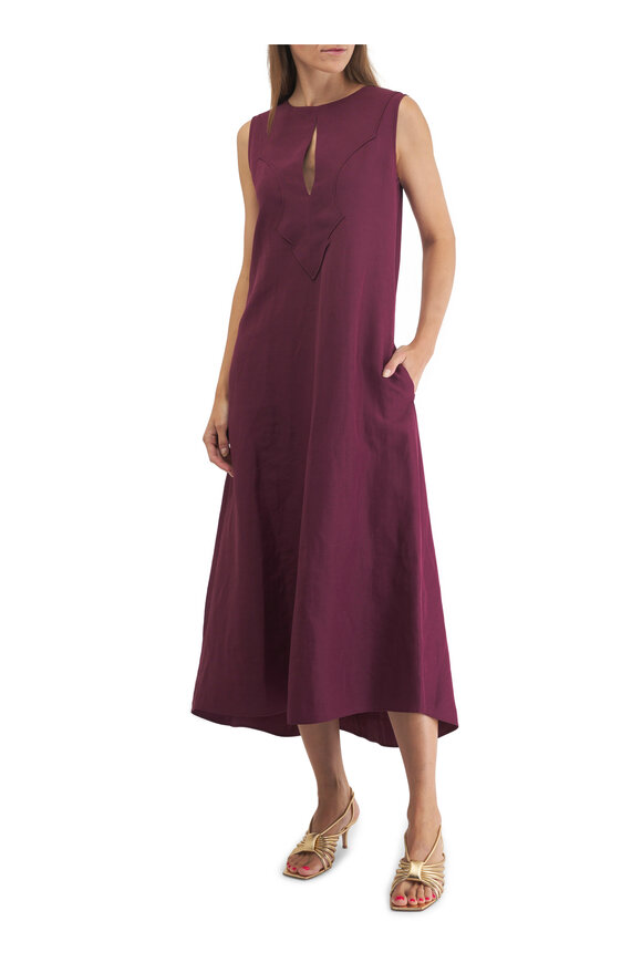 Dorothee Schumacher - Summer Cruise Burgundy Midi Dress 