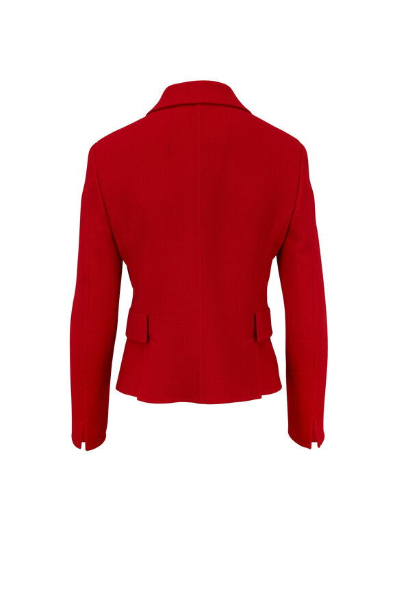 Akris - Aada Carmine Double-Faced Wool Fitted Jacket