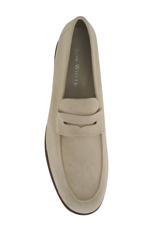 Ron White - Kenneth Beige Suede Penny Loafer