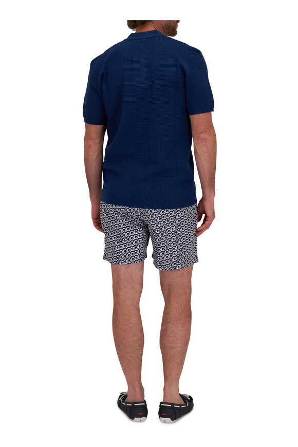 Orlebar Brown - Bulldog Jacquard Midnight Navy Swim Trunks