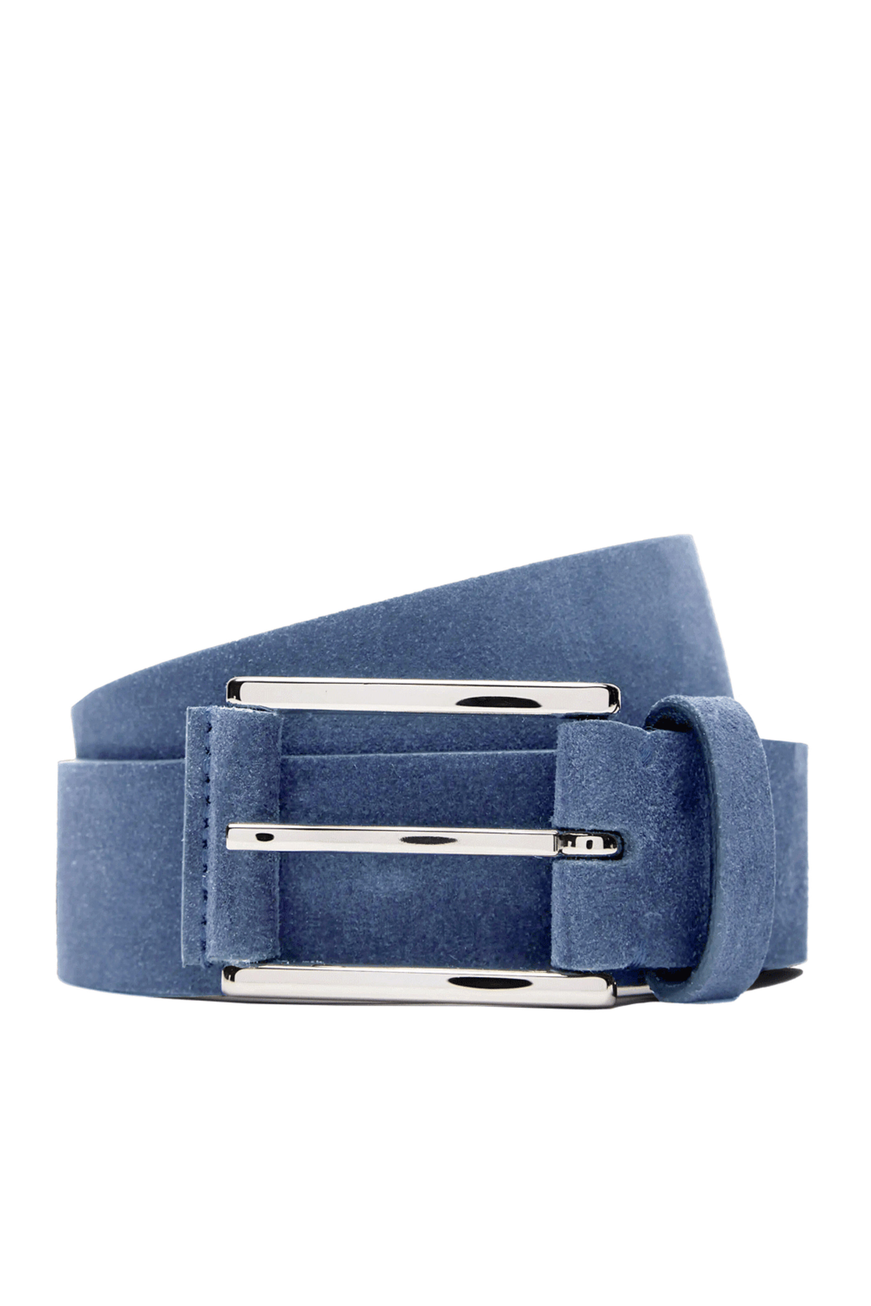 Brioni - Periwinkle Suede Roller Buckle Belt