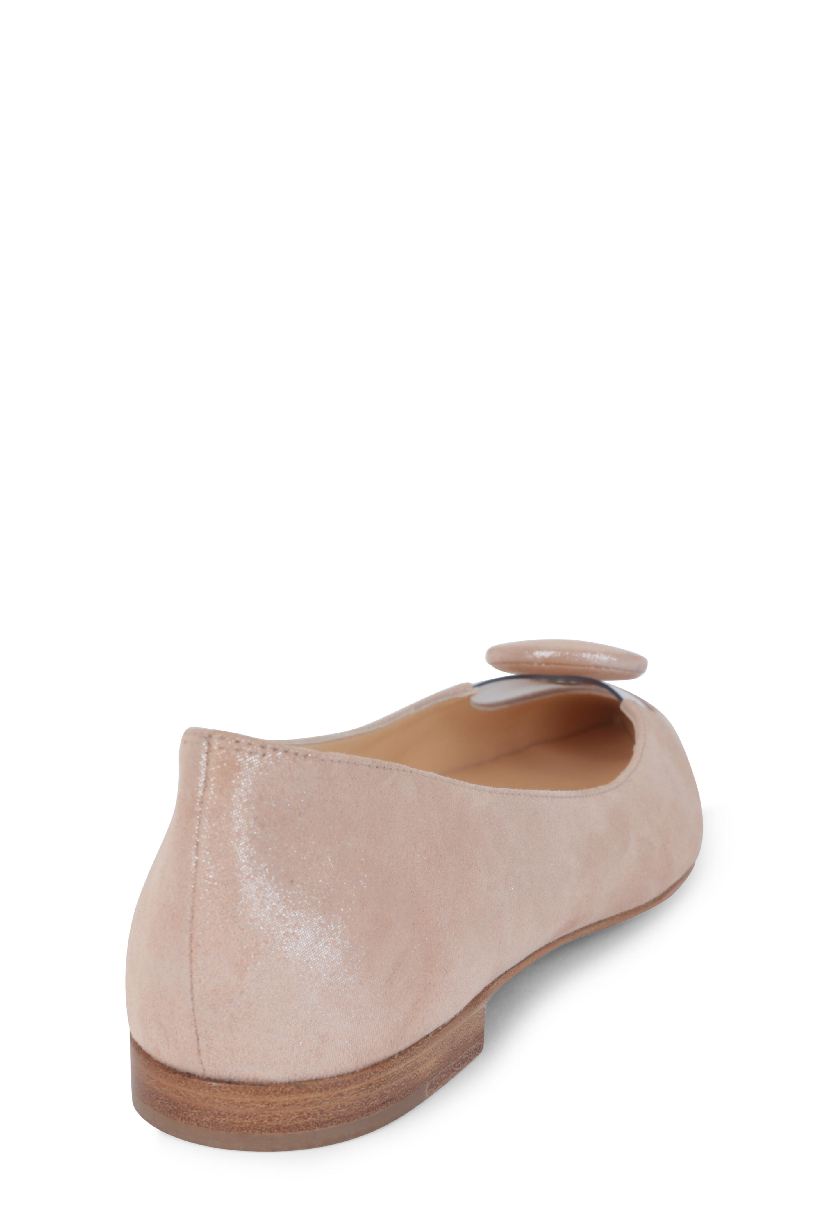 Christian Louboutin - Moon Nude Suede & Vinyl Flat