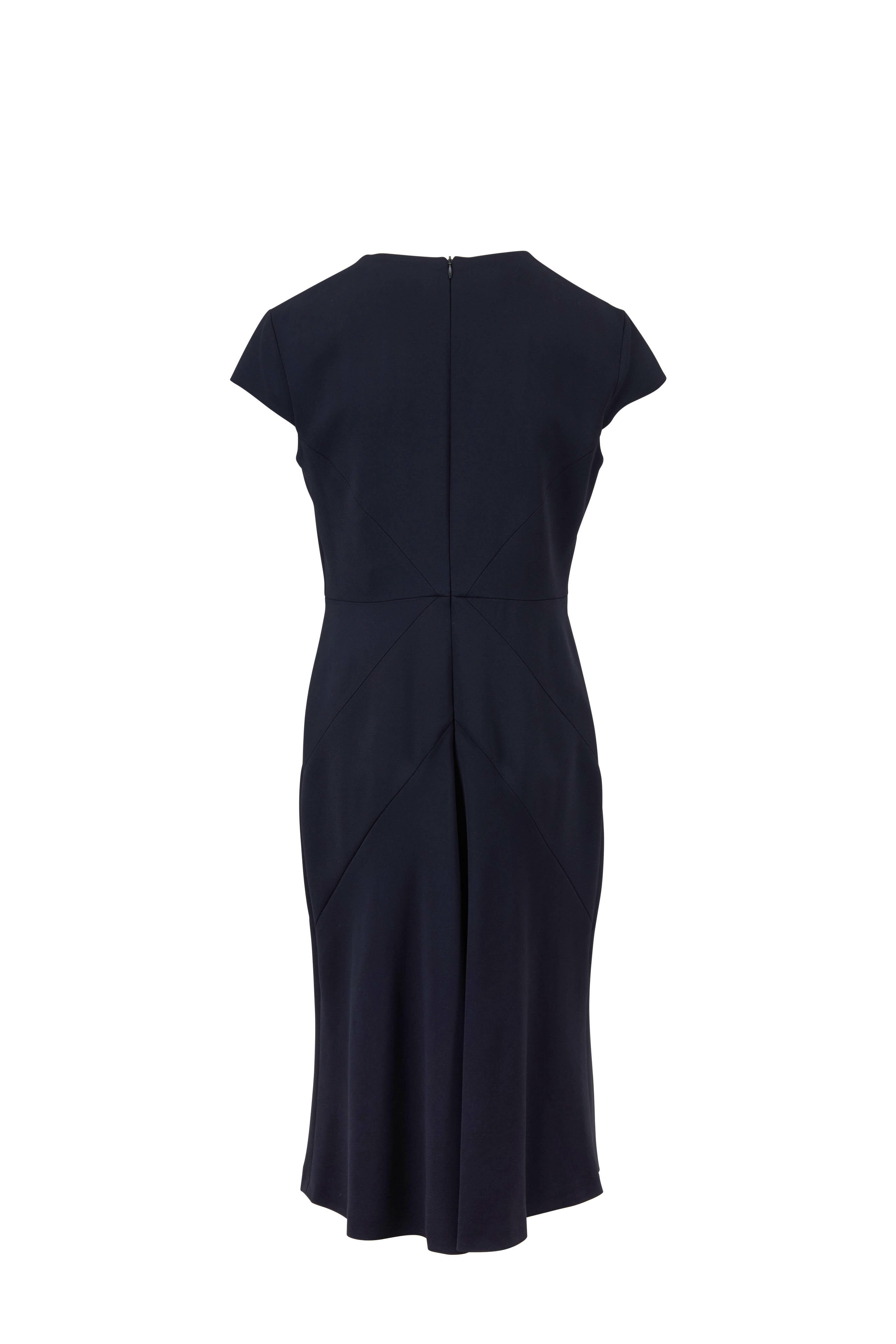 dj jaz navy blue dress Umgee Navy Textured Midi Dress with Ruffle Shoulder Detail – Ruby Idol  Apparel main image 0