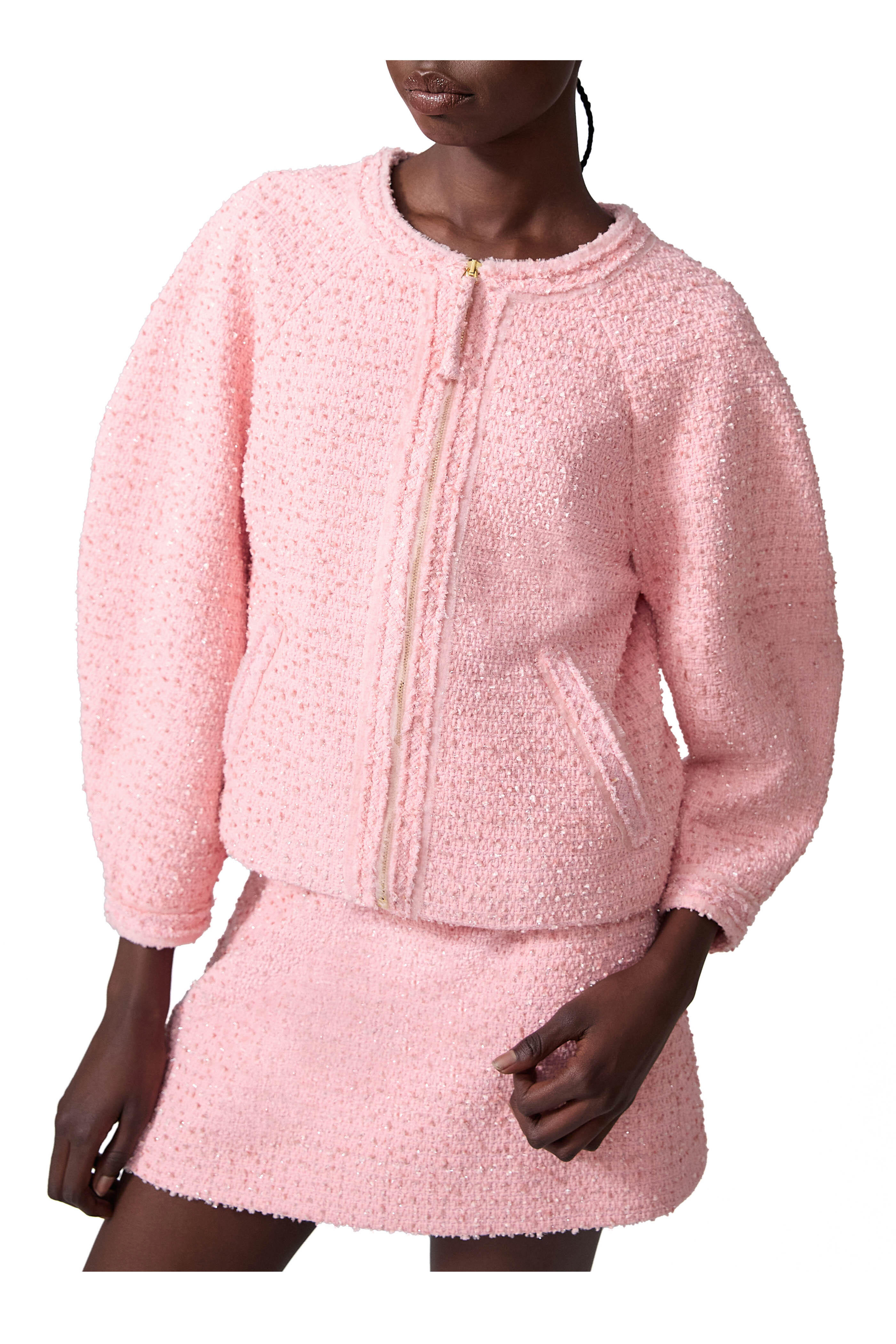 Carolina Herrera - Blossom Pink Tweed Mini Skirt