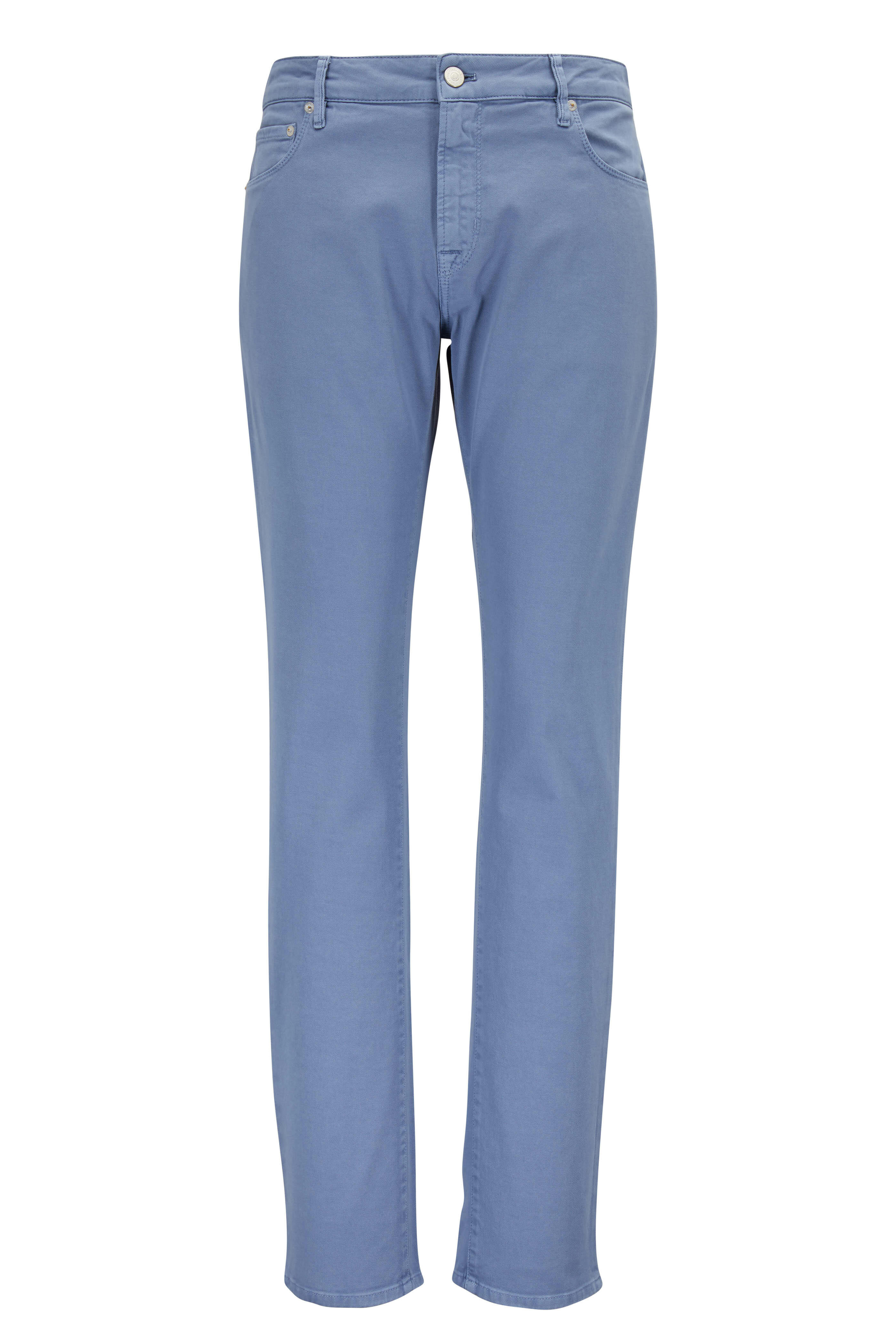 PT Torino - Jazz Light Blue Stretch Twill Five Pocket Pant