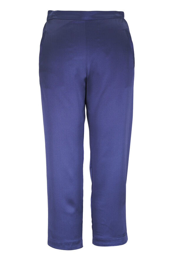 Peter Cohen Squad Denim Blue Silk Pant