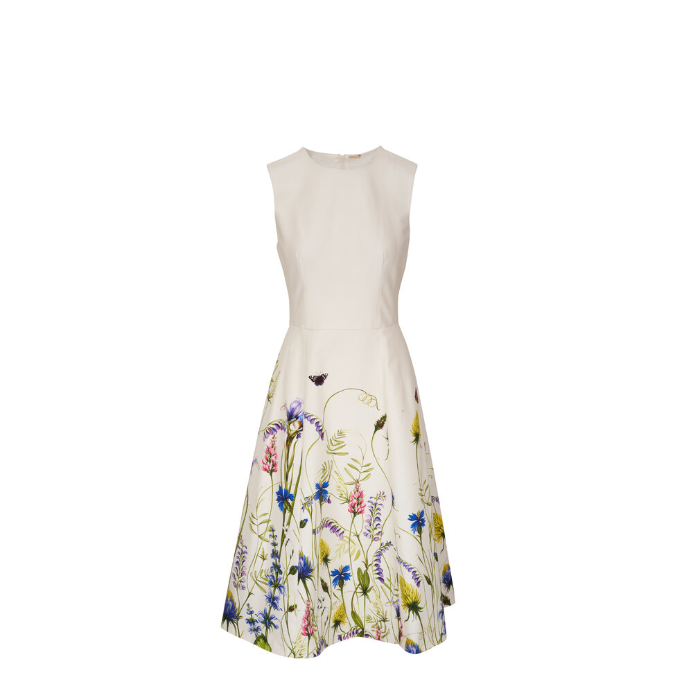 Adam Lippes - Eloise Pastel Floral Printed Cotton Twill Dress