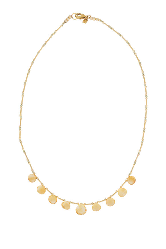 Cristina V. Citrine Brio Bar Neckalce