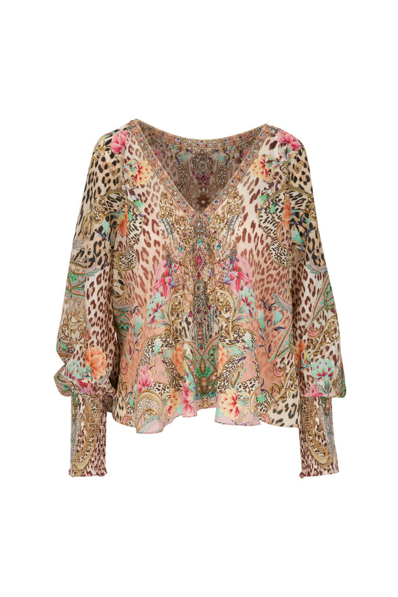 Camilla - Queen Atlantis Shirred Cuff Blouse 