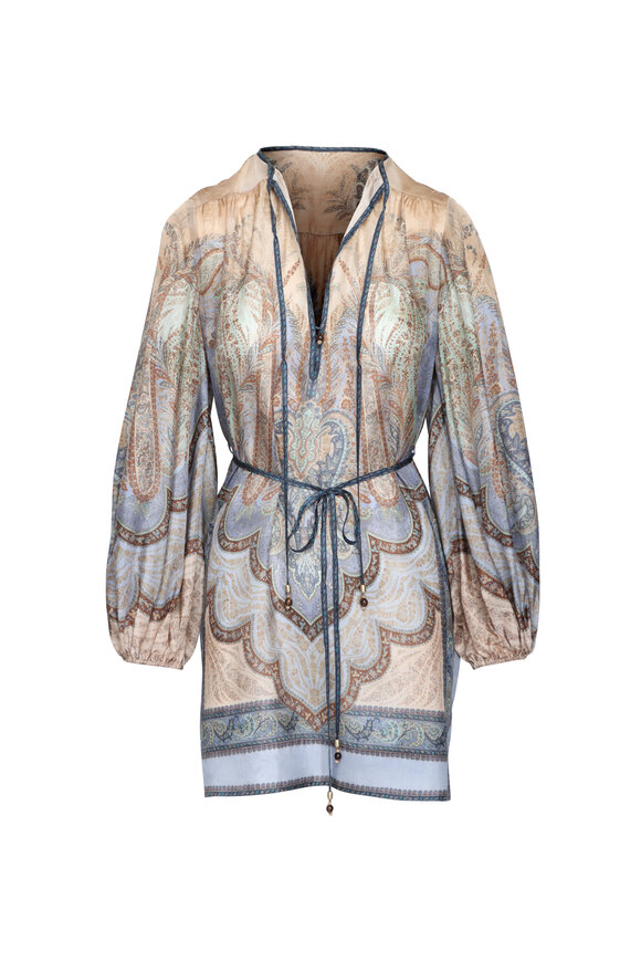 Zimmermann Wanderlust Tapestry Blue Tunic