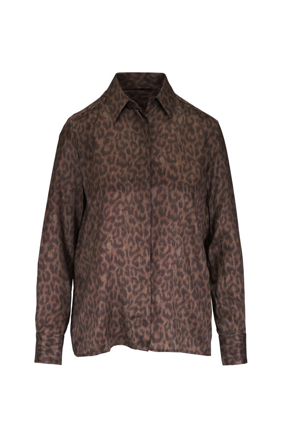 Antonelli Boldini Brown Printed Blouse - view 1