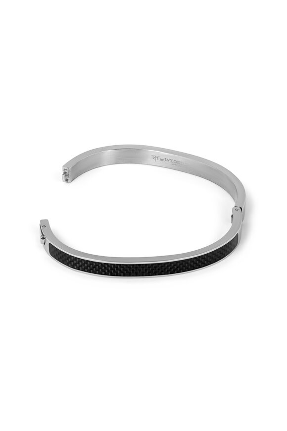 Tateossian - Regalia Carbon Fibre Stainless Steel Bracelet