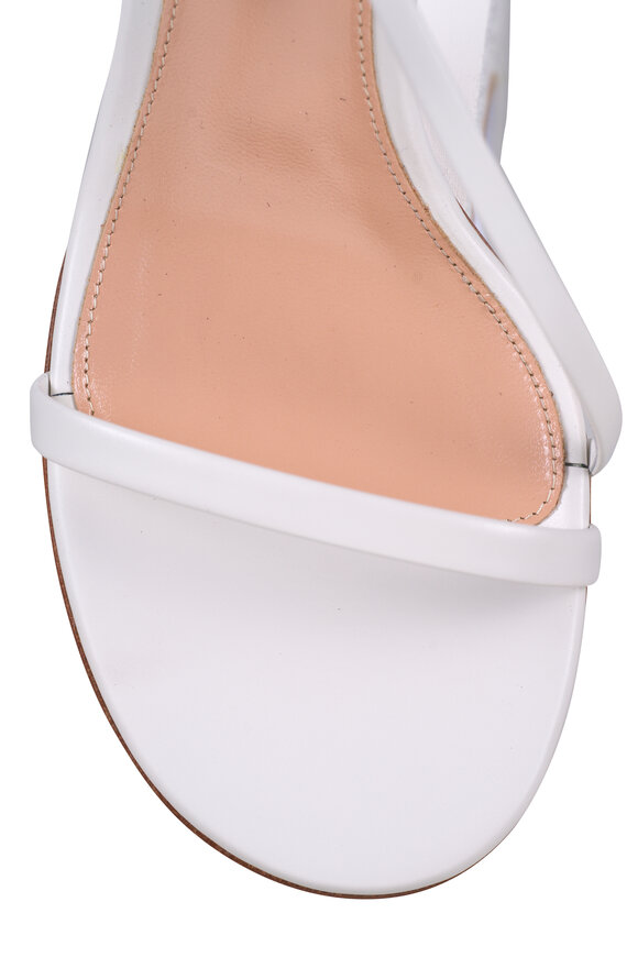 Gianvito Rossi Ascent White Strappy Leather Sandal, 55mm - view 5