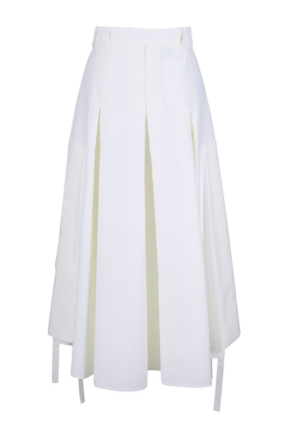 Akris Ecru Belted Side Panel Midi Skirt - view 3