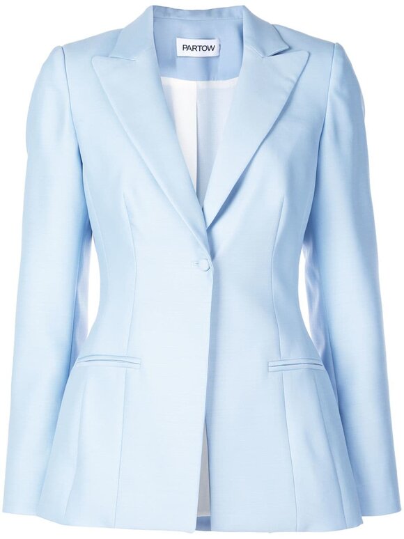 Partow - Pale Blue Single Button Blazer